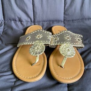 Gold Sandals size 7.5 Y Not?